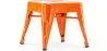 Buy Kid Stool Bistrot Metalix Industrial Metal - New Edition Orange 60151 in the Europe