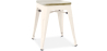 Buy Stool Bistrot Metalix Industrial Metal and Light Wood - 45 cm - New Edition Cream 60153 in the Europe