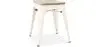 Buy Stool Bistrot Metalix Industrial Metal and Light Wood - 45 cm - New Edition Cream 60153 at MyFaktory