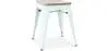 Buy Stool Bistrot Metalix Industrial Metal and Light Wood - 45 cm - New Edition Grey blue 60153 home delivery