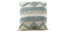 Buy Square Cotton Cushion Boho Bali Style (45x45 cm) cover + filling - Dulary Blue 60157 - in the EU