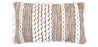 Buy Rectangular Cushion in Boho Bali Style, Cotton & Wool cover + filling - Gaia Grey 60176 - in the EU