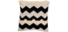 Buy Square Cotton Cushion in Boho Bali Style cover + filling - Gwen White / Black 60182 - in the EU