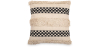 Buy Square Cotton Cushion in Boho Bali Style cover + filling - Sefra Black 60200 - in the EU