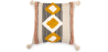 Buy Square Cotton Cushion in Boho Bali Style cover + filling - Lucy Multicolour 60225 - in the EU