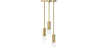 Buy Cluster pendant lamp in modern style, brass - Treck Gold 60236 - in the EU