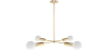 Buy Modern pendant chandelier, brass - Senay Gold 60237 - in the EU