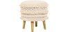 Buy Pouffe Stool in Boho Bali Style, Wood and Cotton - Janice Bali White 60264 - in the EU