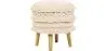Buy Pouffe Stool in Boho Bali Style, Wood and Cotton - Janice Bali White 60264 - in the EU