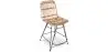 Buy Counter Stool in Boho Bali Design, Rattan and Iron - Creto Black 60293 - in the EU