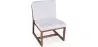 Buy Garden Armchair in Boho Bali Design, Wood and Canvas - Bayen White 60299 - in the EU
