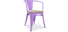 Buy Bistrot Metalix Chair with Armrest - Metal and Light Wood Light Purple 59711 home delivery