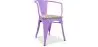 Buy Bistrot Metalix Chair with Armrest - Metal and Light Wood Light Purple 59711 home delivery