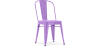 Buy Bistrot Metalix style chair square Seat - New edition - Metal Light Purple 59687 in the Europe