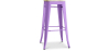 Buy Bistrot Metalix style stool - 76cm  - Metal and Light Wood Light Purple 59704 in the Europe