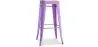 Buy Bistrot Metalix style stool - 76cm  - Metal and Light Wood Light Purple 59704 home delivery
