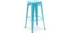 Buy Bar Stool – Industrial Style – Steel – 76 cm – Metalix Turquoise 60148 with a guarantee