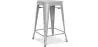 Buy Bistrot Metalix Stool Matte Metal - 60cm - New edition Light grey 60324 in the Europe