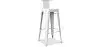 Buy Bar Stool with Backrest - Industrial Design - 76cm - New Edition - Metalix White 60325 with a guarantee