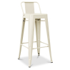 Buy Bar Stool with Backrest - Industrial Design - 76cm - New Edition - Metalix Cream 60325 home delivery