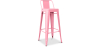 Buy Bar Stool with Backrest - Industrial Design - 76cm - New Edition - Metalix Pink 60325 in the Europe