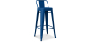 Buy Bar Stool with Backrest - Industrial Design - 76cm - New Edition - Metalix Dark blue 60325 at MyFaktory