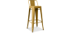 Buy Bar Stool with Backrest - Industrial Design - 76cm - New Edition - Metalix Gold 60325 with a guarantee