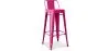 Buy Bar Stool with Backrest - Industrial Design - 76cm - New Edition - Metalix Fuchsia 60325 in the Europe