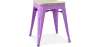 Buy Bistrot Metalix style stool - Metal and Light Wood  - 45cm Light Purple 59692 - in the EU