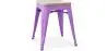 Buy Bistrot Metalix style stool - Metal and Light Wood  - 45cm Light Purple 59692 with a guarantee