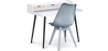 Buy Office Desk Table Wooden Design Scandinavian Style Amund + Premium Brielle Scandinavian Design chair with cushion Light grey 60114 in the Europe