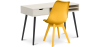 Buy Office Desk Table Wooden Design Scandinavian Style Viggo + Premium Brielle Scandinavian Design chair with cushion Yellow 60115 at MyFaktory