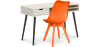 Buy Office Desk Table Wooden Design Scandinavian Style Viggo + Premium Brielle Scandinavian Design chair with cushion Orange 60115 home delivery