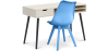 Buy Office Desk Table Wooden Design Scandinavian Style Viggo + Premium Brielle Scandinavian Design chair with cushion Light blue 60115 with a guarantee