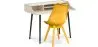Buy Office Desk Table Wooden Design Scandinavian Style Eldrid + Premium Brielle Scandinavian Design chair with cushion Yellow 60116 in the Europe