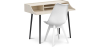 Buy Office Desk Table Wooden Design Scandinavian Style Eldrid + Premium Brielle Scandinavian Design chair with cushion White 60116 - in the EU