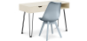 Buy Office Desk Table Wooden Design Hairpin Legs Scandinavian Style Hakon + Premium Brielle Scandinavian Design chair with cushion Light grey 60117 in the Europe