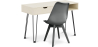 Buy Office Desk Table Wooden Design Hairpin Legs Scandinavian Style Hakon + Premium Brielle Scandinavian Design chair with cushion Dark grey 60117 home delivery