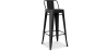Buy Bar Stool with Backrest - Industrial Design - 76cm - New Edition - Metalix Black 60325 at MyFaktory