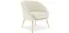 Buy White boucle accent chair - upholstered - Oirna White 60332 - in the EU