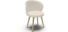 Buy Dining chair upholstered in white boucle - Seranda White 60333 - in the EU