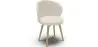 Buy Dining chair upholstered in white boucle - Seranda White 61606 - in the EU