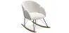 Buy Rocking armchair upholstered in white boucle - Frida  White 60334 - in the EU