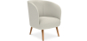 Buy White Boucle armchair - upholstered - Perkin  White 60335 - in the EU