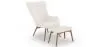 Buy Upholstered armchair in white boucle with a footrest - Wub White 60336 - in the EU