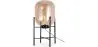 Buy Glass floor lamp in modern design, metal and glass - Crada - 75cm Amber 60398 - prices
