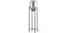 Buy Glass floor lamp in modern design, metal and glass - Crada - 140cm Smoke 60400 - in the EU