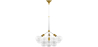 Buy Pendant lamp, globe chandelier in modern design, 12 glass globes - Plaus White 60404 - in the EU