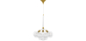 Buy Pendant lamp, globe chandelier in modern design, 9 glass globes - Plaus White 60405 - in the EU