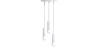 Buy Cluster pendant lamp in scandinavian style, metal - Treck White 60235 - prices